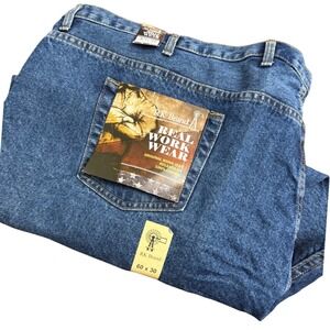 RK Brand Mens Real Work Wear Denim Jeans 60x30 Original Fit Blue Cotton